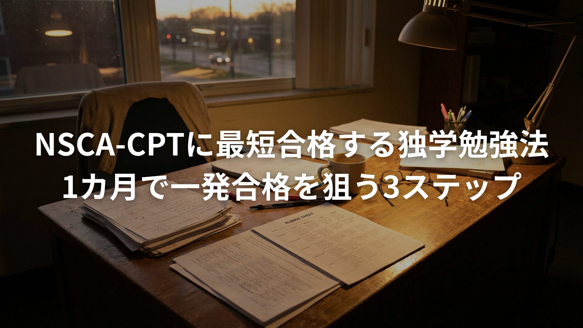 NSCA-CPTに最短合格する独学勉強法【1カ月で一発合格を狙う3ステップ】